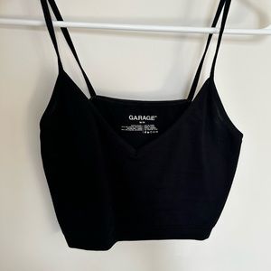 v-neck garage cropped tank